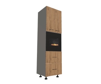 Słupek z dwiema szufladami + piekarnik + górne fronty