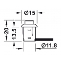 HAFELE 833.89.107 Przełącznik naciskowy d 12/h 13,5 srebrny