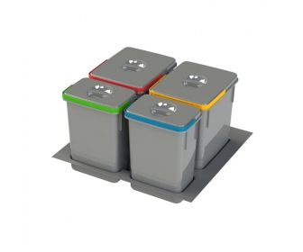 AMIX RUBIO-60/2X15+2X7 Segregator na odpady RUBIO-60, 2x15L+2x7L, antracyt