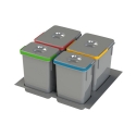 AMIX RUBIO-60/2X15+2X7 Segregator na odpady RUBIO-60, 2x15L+2x7L, antracyt