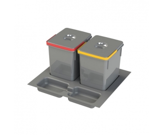 AMIX RUBIO-60/2X15 Segregator na odpady RUBIO-60, 2x15L, szary