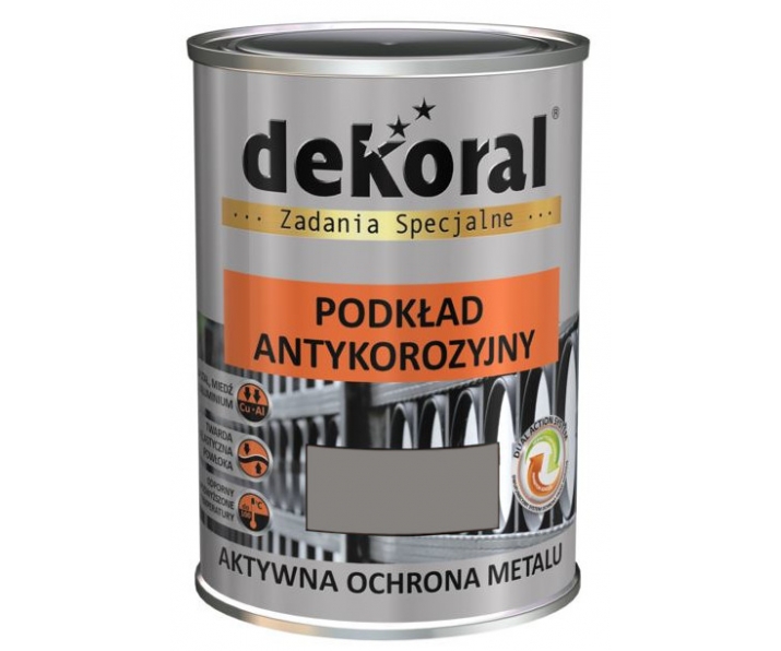 Dekoral Podkład Antykorozyjny Szary 0,9L 