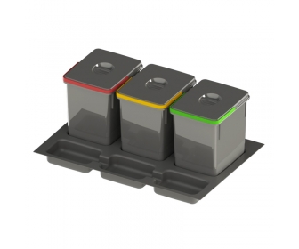 AMIX RUBIO-80/3X15 Segregator na odpady RUBIO-80, 3x15L, antracyt