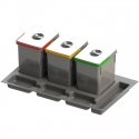 AMIX RUBIO-90/3X15 Segregator na odpady RUBIO-90, 3x15L, antracyt