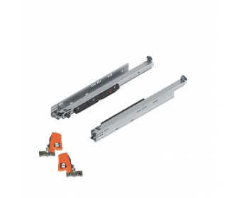 Zestaw prowadnic pełen wysuw MOVENTO BLUMOTION S 550mm, 70kg, cynkowany, BLUM 766H550S + sprzęgła T51.7601