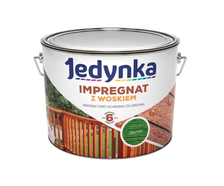 Jedynka impregnat do drewna z woskiem Zielony 10L