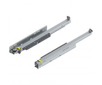 MOVENTO z TIP-ON, pełny wysuw do szuflady drewnianej, 40 kg, dł. 550 mm, wymaga sprzęgła, lewa/prawa, cynkowana