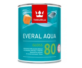 Tikkurila Everal Aqua Gloss 80 0,9L Baza A, biały