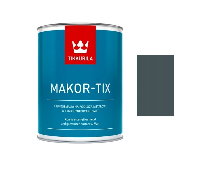 Tikkurila Makor-tix farba do dachu ocynk 3L grafit