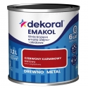 Dekoral Emakol Czerwony Karminowy Matowy 0,2L silnie kryjąca emalia do drewna i metalu