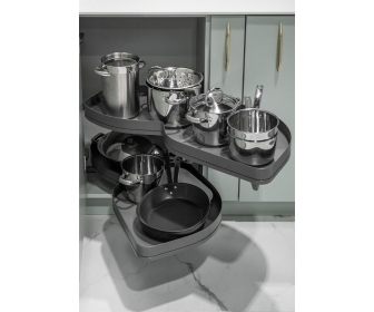 PEKA 005.4074.KPL/A LeMans II ARENA Pure 600/ prawy/ antracyt, wysuwane półki do szafki narożnej