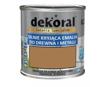 Dekoral Emakol Kawowy Jasny Połysk 5L silnie kryjąca emalia do drewna i metalu