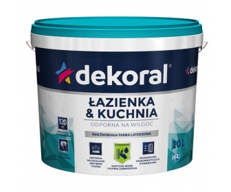 DEKORAL ŁAZIENKA & KUCHNIA Farba lateksowa śnieżnobiała 5L