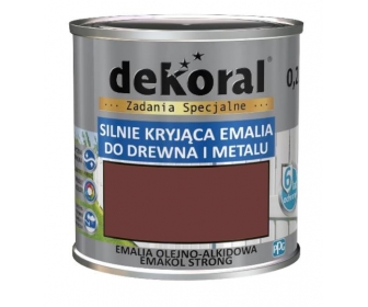Dekoral Emakol Mahoń Połysk 5L silnie kryjąca emalia do drewna i metalu