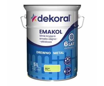 Dekoral Emakol Miętowy Połysk 5L silnie kryjąca emalia do drewna i metalu