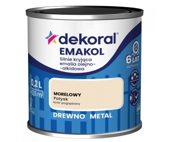 Dekoral Emakol Morelowy Połysk 0,2L silnie kryjąca emalia do drewna i metalu