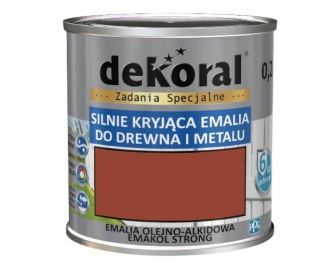 Dekoral Emakol Orzech Średni Połysk 0,2L silnie kryjąca emalia do drewna i metalu