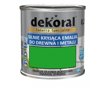 Dekoral Emakol Zielono-Żółty Połysk 0,9L silnie kryjąca emalia do drewna i metalu