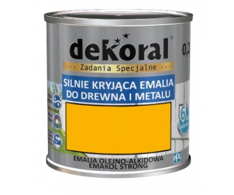 Dekoral Emakol Żółty Połysk 5L silnie kryjąca emalia do drewna i metalu