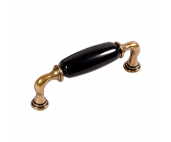 ARTE 15136P096BA.07 Uchwyt ceramiczny DECORA 112x22 96 mm, stare złoto