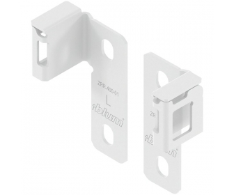 BLUM ZRR.4000 MERIVOBOX uchwyt relingu (tylny), uniwersalnie mocowany, nieregulowany reling, na wkręty, prawy+lewy, jedwabiście