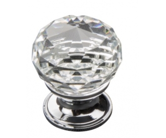 SCHAFFNER Gałka meblowa KRYSZTAŁ KULA DUŻA fi30mm, chrom