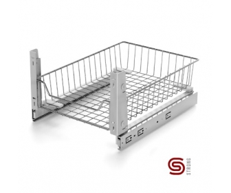 NOMET W-2201B-500.P22 Szuflada cargo z mocowaniem do frontu linia Prestige, srebrny