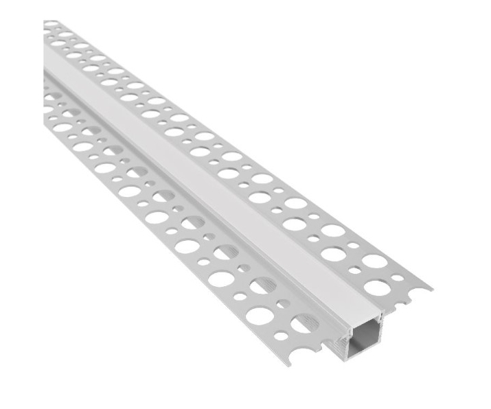 DESIGN LIGHT PROFIL DEOLINE P 2M, profil płaski, aluminium, mleczny klosz wciskany