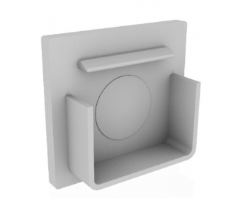 DESIGN LIGHT Zaślepka LINE/DEOLINE szara VER 02, 13x14mm