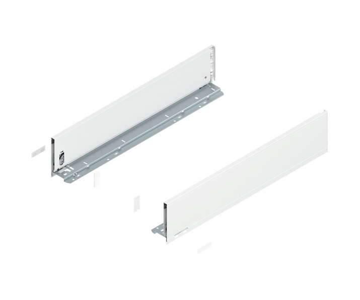 Bok LEGRABOX pure, wys. K (128.5 mm), dł. 600 mm, lewy/prawy, jedwabiście biały mat