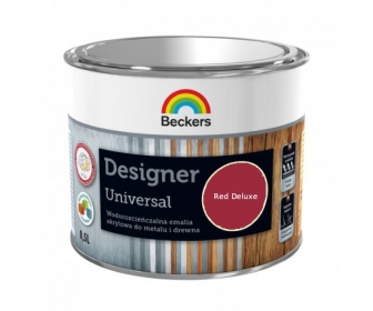 Beckers Designer Universal Emalia do drewna i metalu RED DELUXE 0,5L