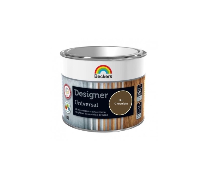 Beckers Designer Universal Emalia do drewna i metalu HOT CHOCOLATE 0,5L