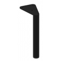 Nóżka meblowa, czarny super mat, GAMET NS56-150-L36