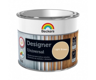 Beckers Designer 0,5L Farba Emalia Drewno Metal LIGHT BROWN