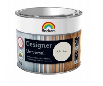 Beckers Designer 0,5L Farba Emalia Drewno Metal LIGHT GREY