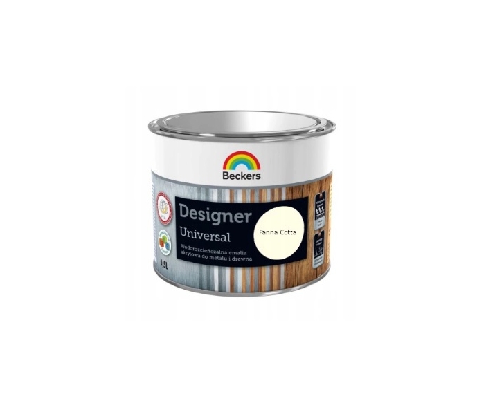 Beckers Designer 0,5L Farba Emalia Drewno Metal PANNA COTTA