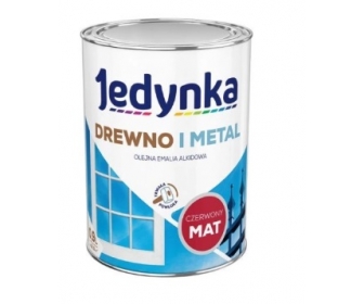 Farba do drewna i metalu Czerwony Mat 0,9L  Jedynka 00457310