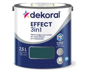 PPG DEKORAL EFFECT CIEMNY SZMARAGDOWY 2,5L Plamoodporna farba lateksowa o matowym wykończeniu