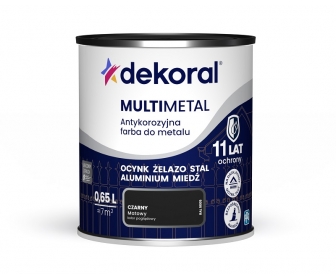 Dekoral MULTIMETAL antykorozyjna farba do metalu, czarny 0,65L