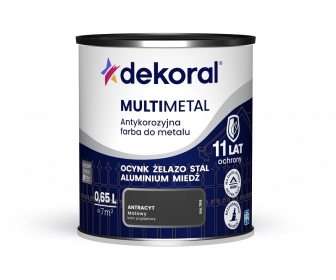 Dekoral MULTIMETAL antykorozyjna farba do metalu antracyt 0,65L