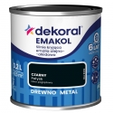 Dekoral Emakol Czarny Połysk 0,2L silnie kryjąca emalia do drewna i metalu