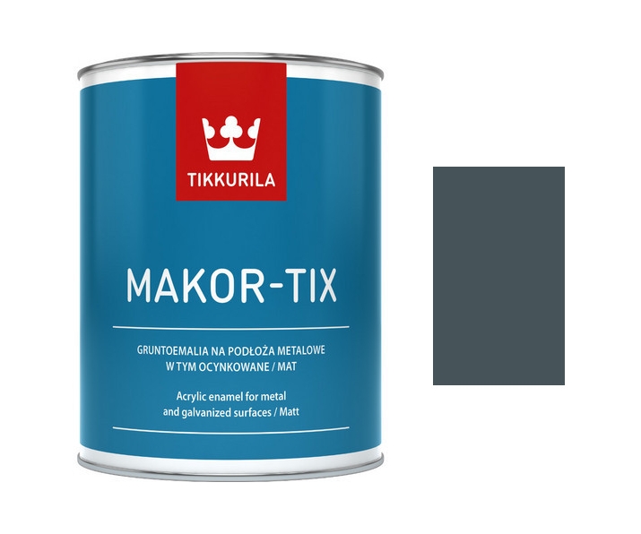Tikkurila Makor-tix farba do dachu ocynk 1L grafit