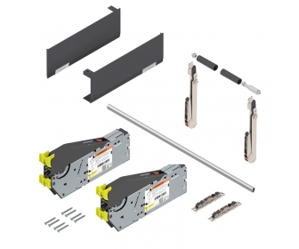 Zestaw AVENTOS HL top wys. korpusu 300-340 mm, na wkręty, ciemnoszary, BLUM