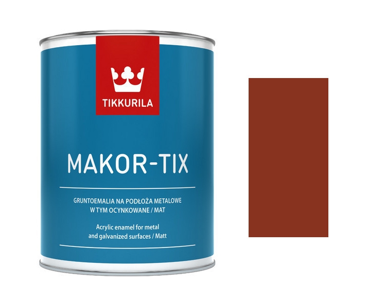 Tikkurila Makor-tix farba do dachu ocynk 3L czerwona