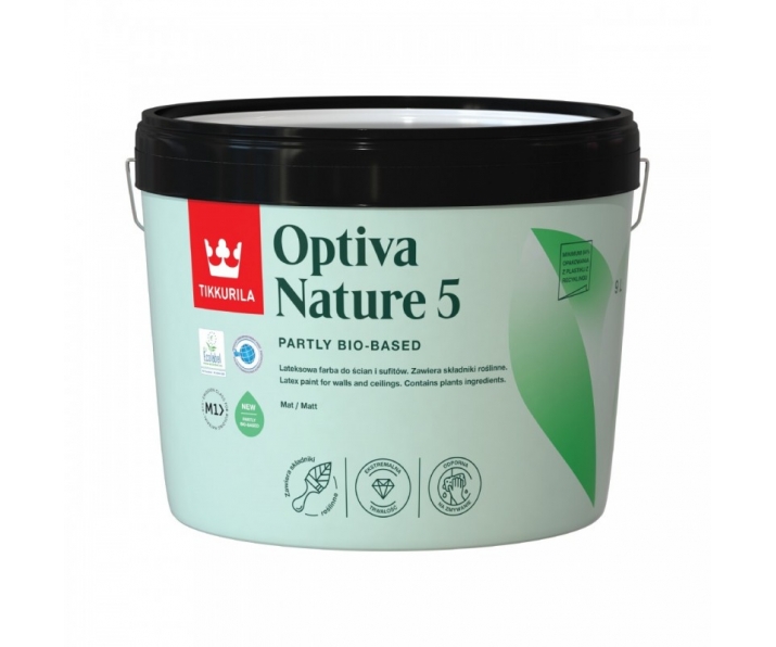 Tikkurila Optiva Nature Matt 5 Baza C 0,9L transparentna