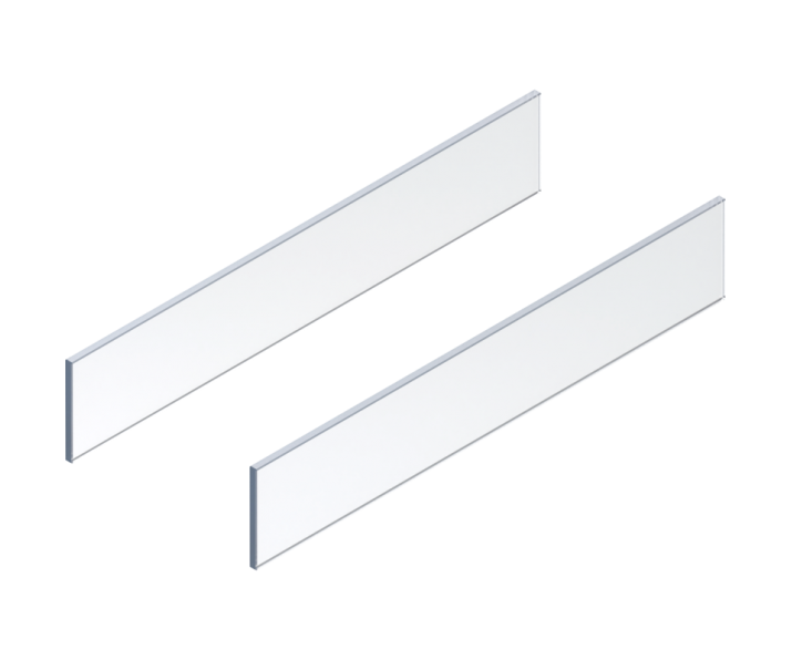 MERIVOBOX element dekoracyjny - bok, wysokość E, dł. 600 mm, szkło przezroczyste, 2 szt. w kpl.