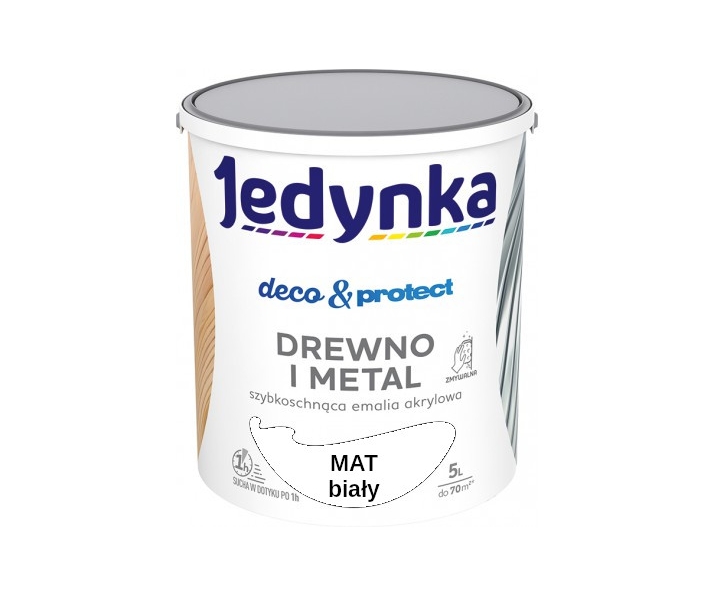 Jedynka Deco&Protect Drewno i Metal Mat Czerwony 0,7L