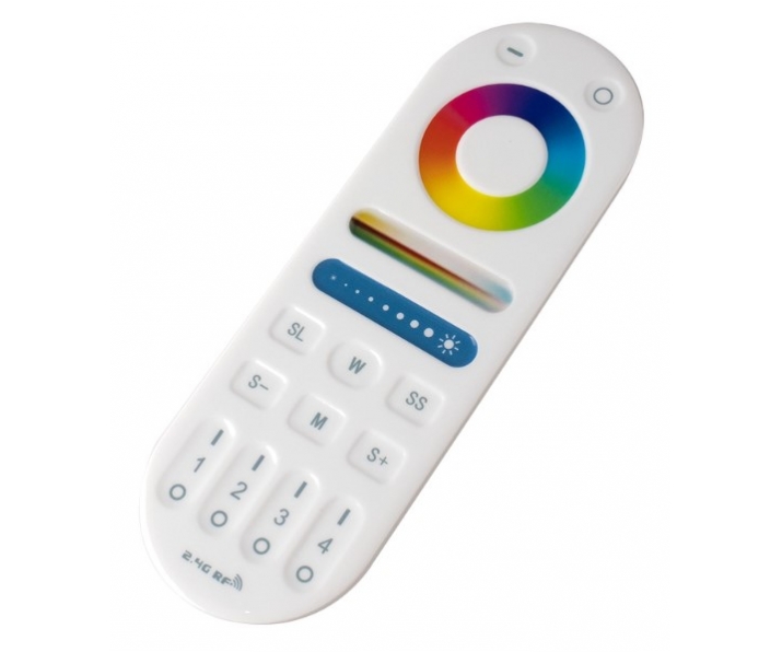 MULTI - Pilot 4-strefowy RF biały 5w1 (MONO, BICOLOR, RGB, RGBW, RGB+CCT), DESIGN LIGHT MULTI-PILOT-BI-01
