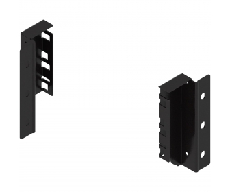 BLUM Z30K000S Uchwyt drewnianej ścianki tylnej TANDEMBOX, wys. K (128,5 mm), prawy+lewy, czarna  