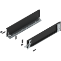 Bok LEGRABOX pure (za korpusem), wys. K (128.5 mm), dł. 550 mm, lewy/prawy, czarny mat
